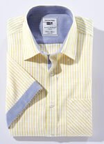Gestreept shirt "Milano Italy" in 4 kleuren GEEL-WIT GESTREEPT
