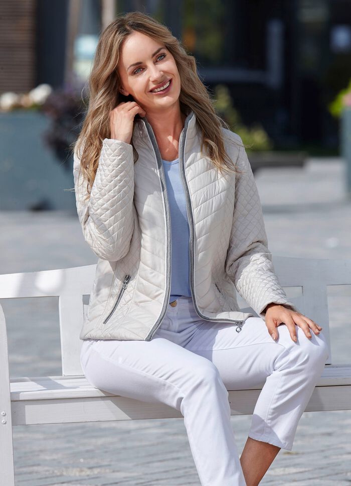 Jas met ritszakken ZAND