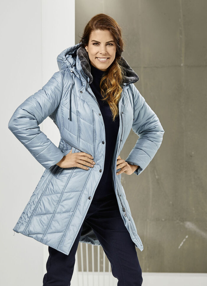 Korte jas in 2 kleuren HEMELSBLAUW