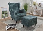 Oorfauteuil met kruk 
