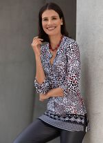 Shirttuniek met randprint 