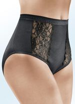 Pak van vijf slips met elastische kantafwerking 3X ZWART, 2X WIT