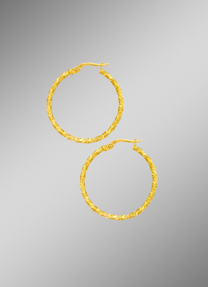 Gedraaide oorringen met structuur 