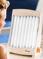 Gezichtsolarium voor een aangename bruine kleur PERZIK-WIT