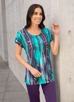 Shirt met zilverfolie print 