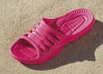 Badslippers met massagevoetbed FUCHSIA