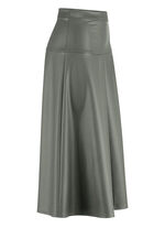 Rok in lichte plaatvorm OLIJFGROEN