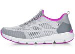 Rieker sneakers met elastische decoratieve vetersluiting GRIJS-ROZE