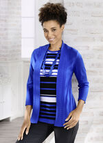 Trui in twinset-look KONINGSBLAUW-ZWART-WIT