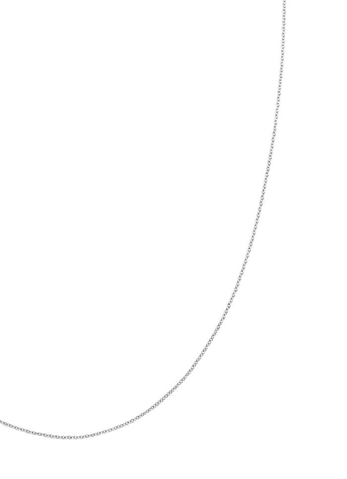 Fijne ankerketting van platina met karabijnhaak 