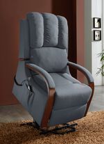 Relaxfauteuil met 2 motoren en opstahulp LICHTGRIJS