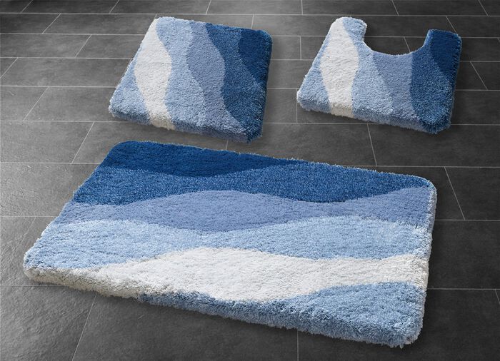 Badkamerset van Kleine Wolke met antislip achterkant BLAUW