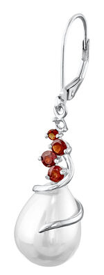 Oorbellen met zoetwaterparels in druppelvorm 