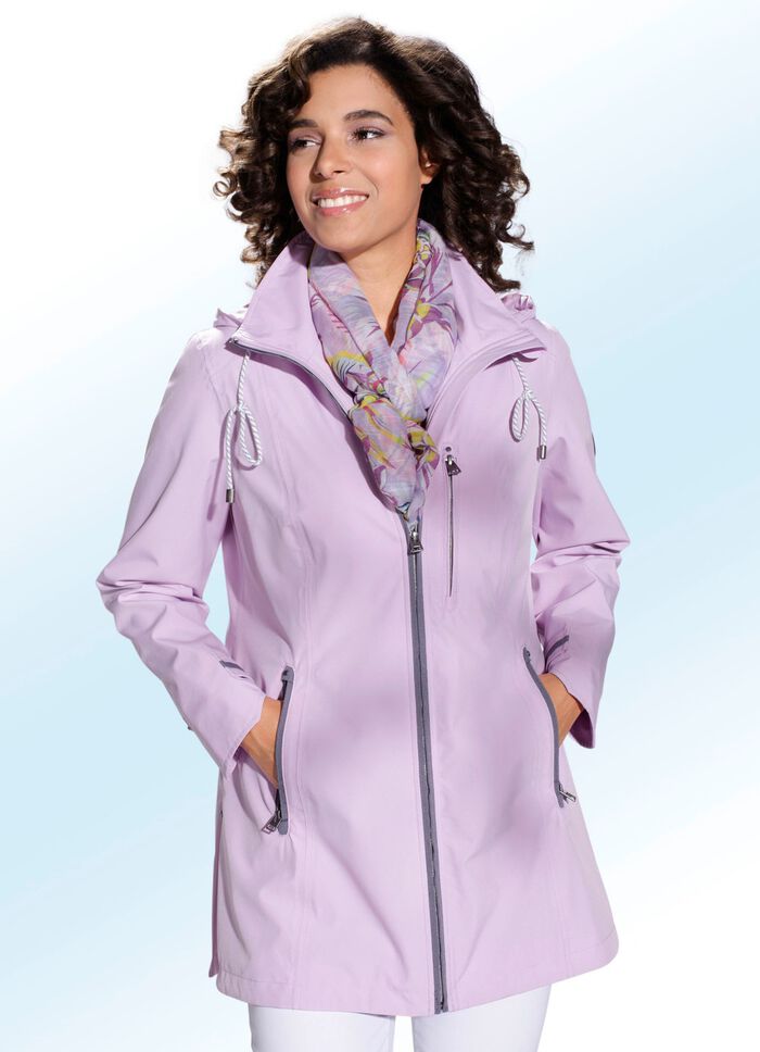 Functioneel jack in 2 kleuren met schuine manchetten LAVENDEL