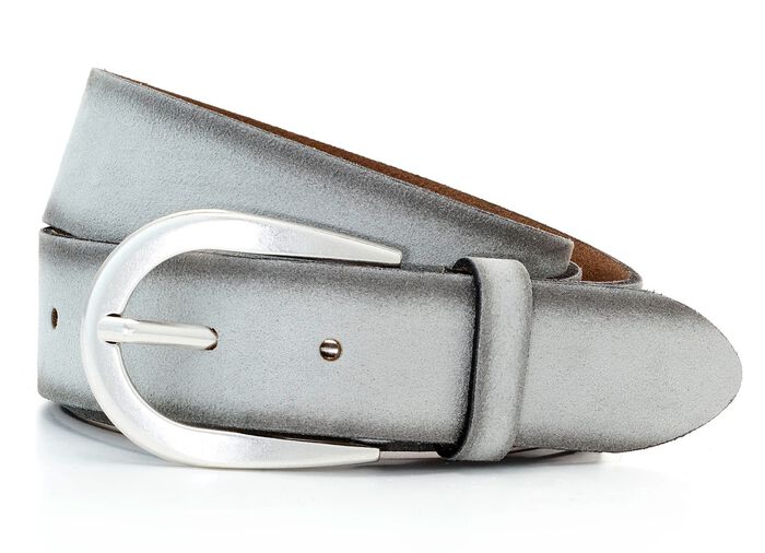 Trendy damesriem, gemaakt van leer, 3,5 cm breed 