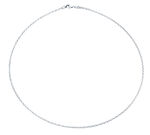 Gevlochten Omega-ketting met karabijnsluiting 