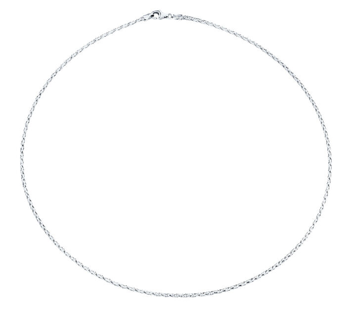 Gevlochten Omega-ketting met karabijnsluiting 