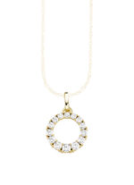 Sprankelende hanger met synth. zirkonia 