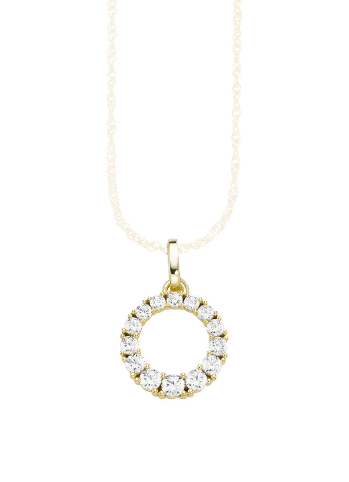 Sprankelende hanger met synth. zirkonia 