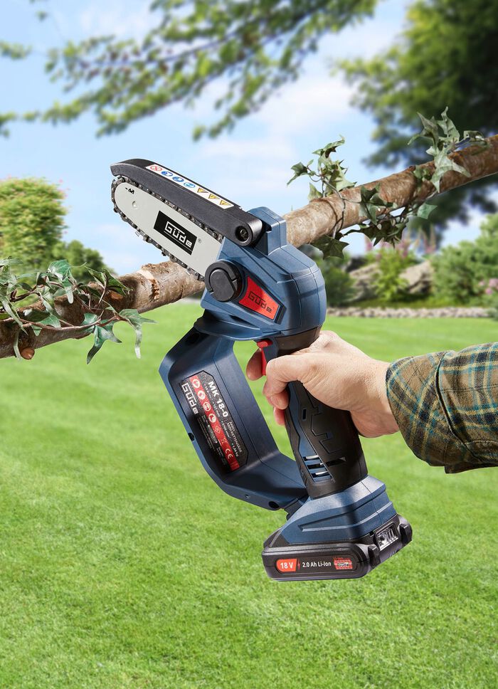 Accu-minikettingzaag (accu en oplader niet inbegrepen) 