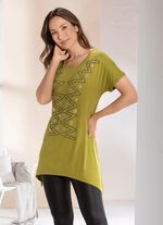 Lang shirt met verlaagde schouders 