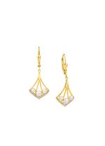 Oorbellen met zirkonia en zoetwaterkweekparels 