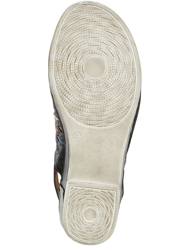 Gemini sandalen met verfijnde, kleurrijke gevlochten details ZWART