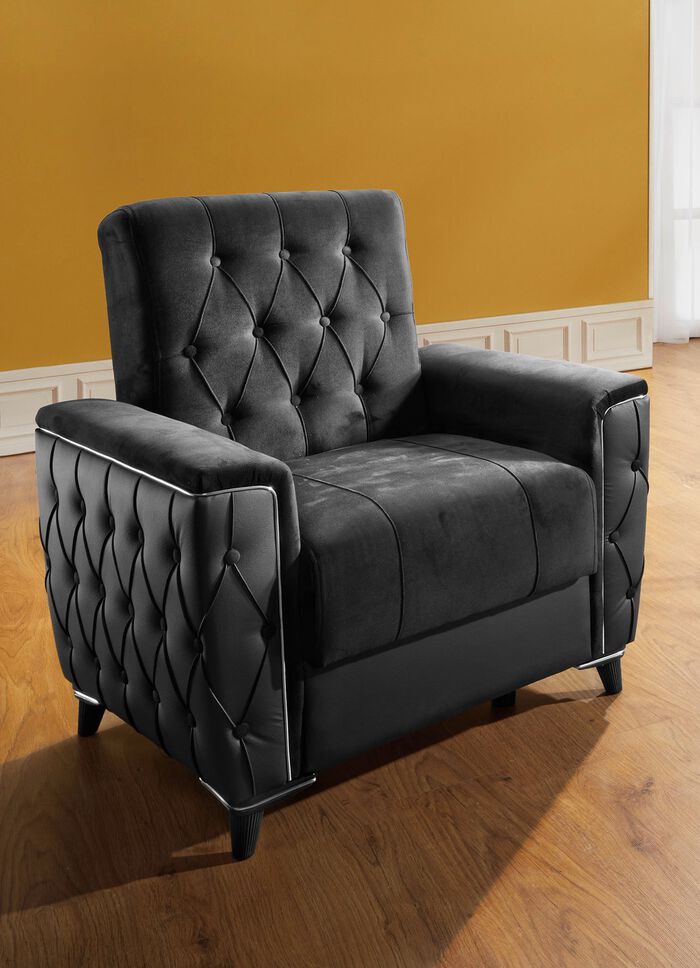 Gestoffeerd meubilair met bedkast en ligfunctie 