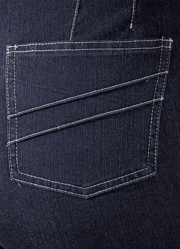 Jeans met figuurflatterende deelnaad DONKERBLAUW