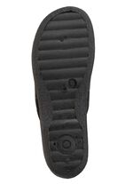 Slippers gemaakt van geruit textiel ZWARTBRUIN