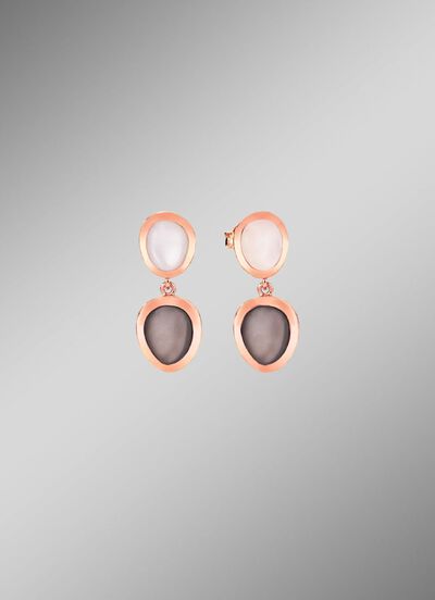 Prachtige oorbellen met echte maansteen 