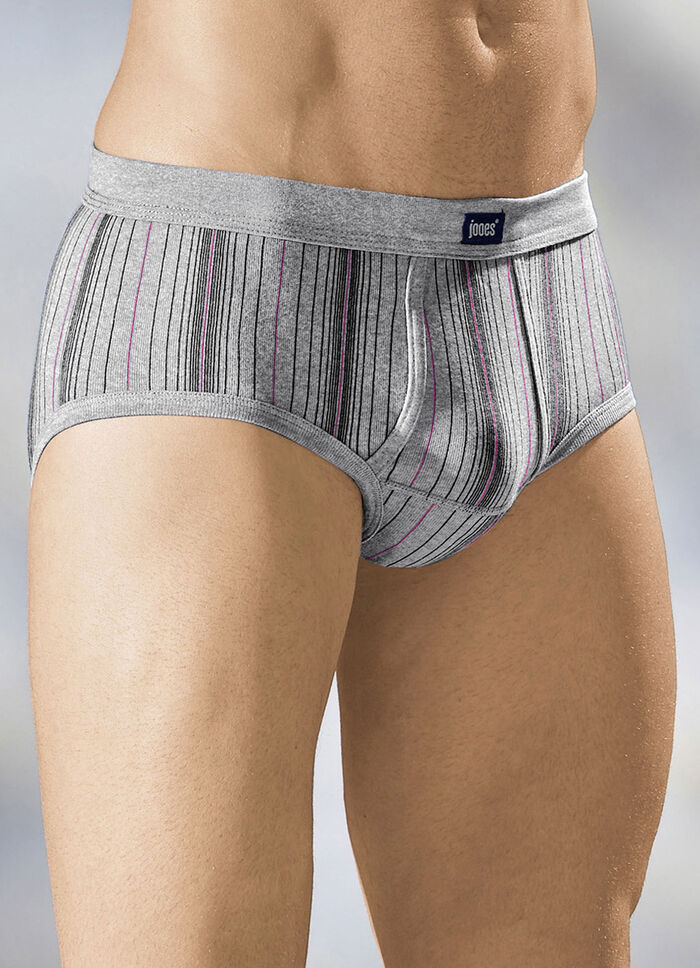 Vijf stuks fijne ribslips met opening 