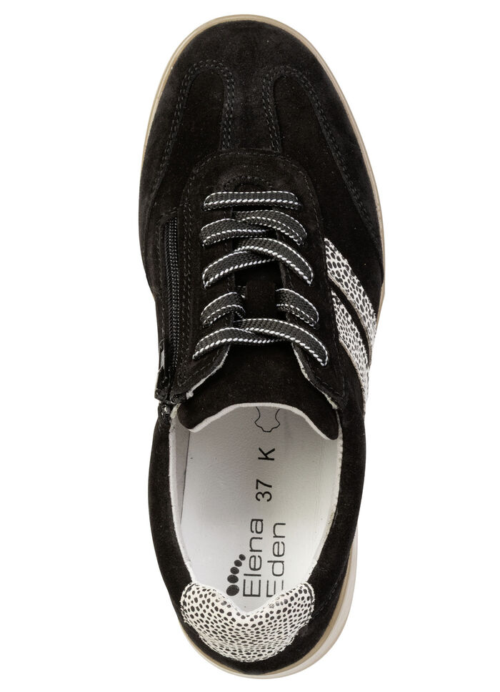 ELENA EDEN, trendy damessneakers, breedte K, met uitneembaar voetbed SCHWARZ-BEIGE