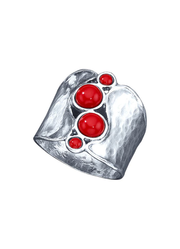 Bijzondere damesring met koraal 