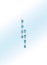 Oorknopjes met blauwe topaas en zirkonia 