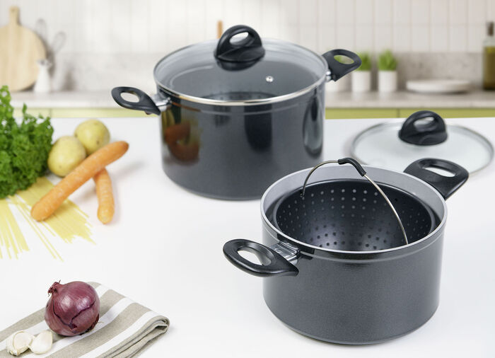 Pannenset van aluminium, 6-delig 