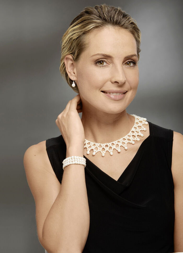 Sieradenset met gekweekte zoetwaterparels 