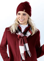 Sjaal met gedraaide franjes 