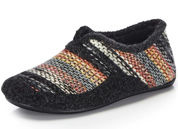 Laurina, comfortabele damespantoffels, breedte G, met uitneembaar voetbed 