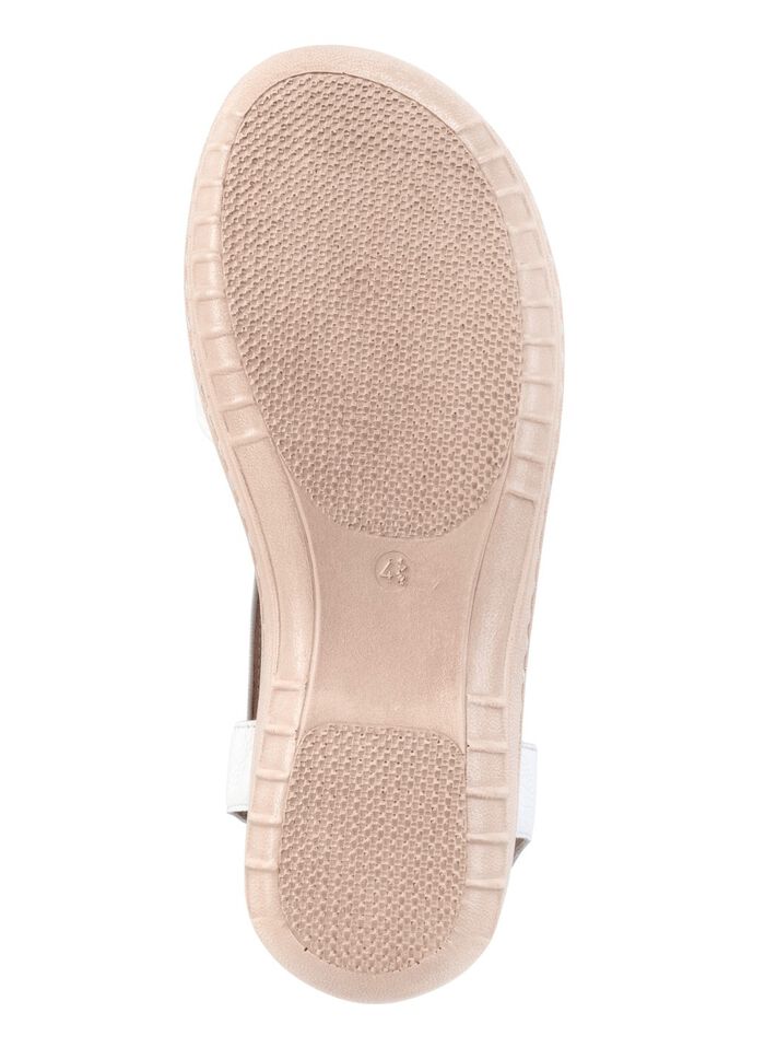 ELENA EDEN, lichte damessandalen, breedte H, met elastische band WIT