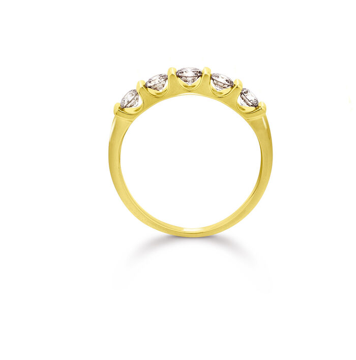 Damesring van goud met diamanten 