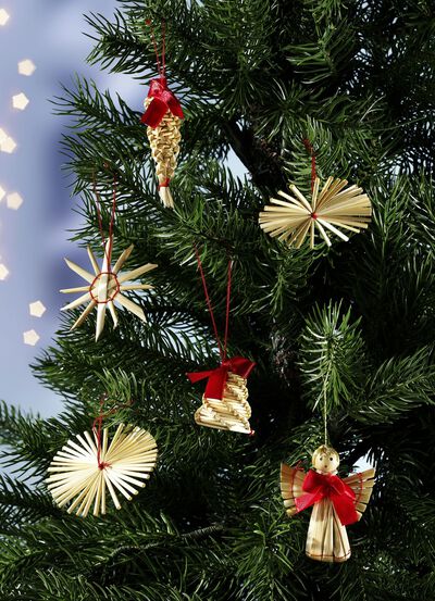 Boomhangerset, 48-delig, gemaakt van stro 