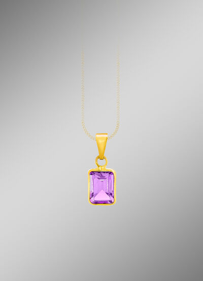 Chique hanger met echte amethist 