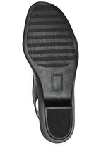 ELENA EDEN, elegante damessandalen, breedte G, gemaakt van leer ZWART METALLIC