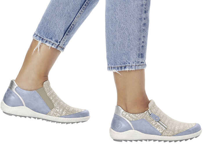 Remonte pantoffels met uitneembare binnenzool BLAUW ZILVERGRIJS