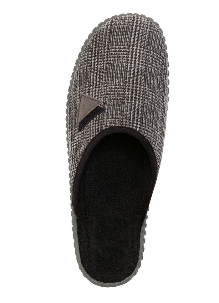 Textielpantoffels met anatomisch gevormd voetbed GRIJS-ZWART