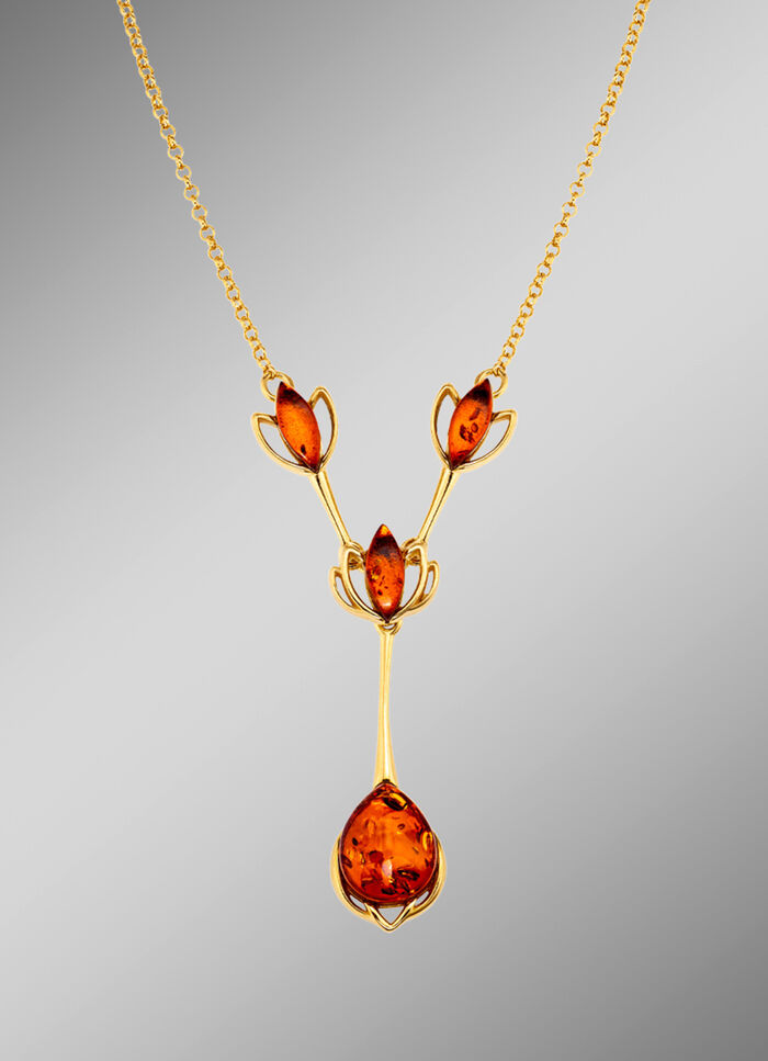 Ketting met echt barnsteen 