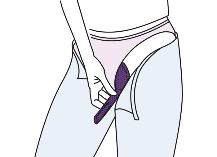 Hygi&euml;nisch, comfortabel en herbruikbaar plashulpmiddel 