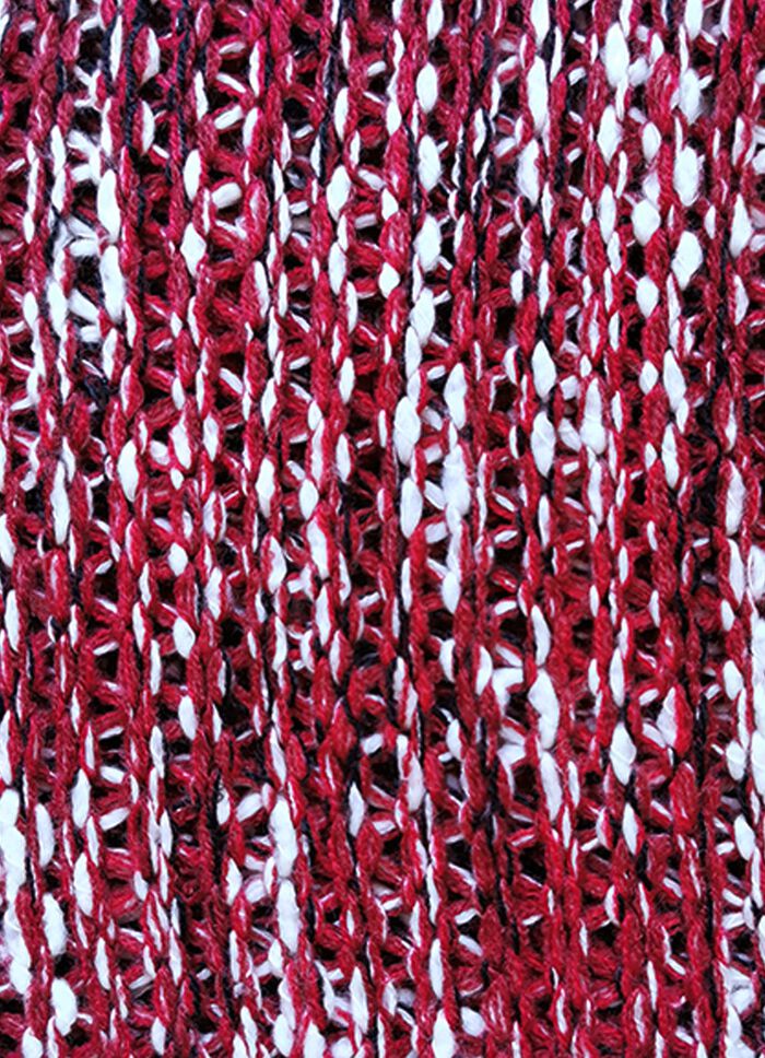 Lang vest met structuur- en ajourmotief 