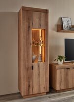 Vitrinekast, 2 deuren, met LED-verlichting en softclose 